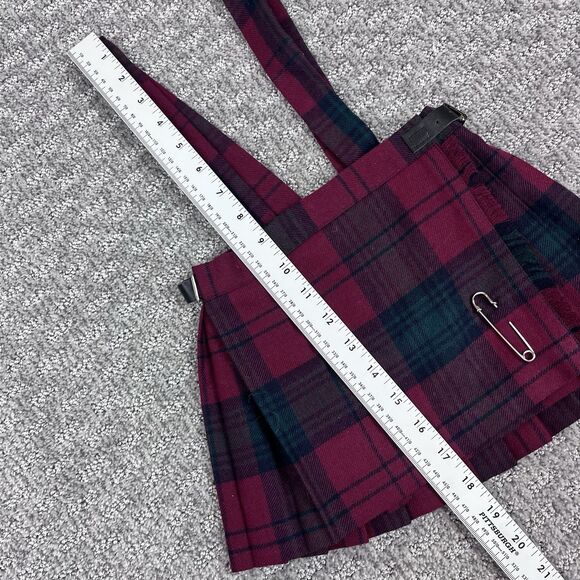 O’Neil Of Dublin Skirt Childrens Kilt Wool Blend Tartan Plaid Red Ages 1 to 2 - Picture 11 of 14